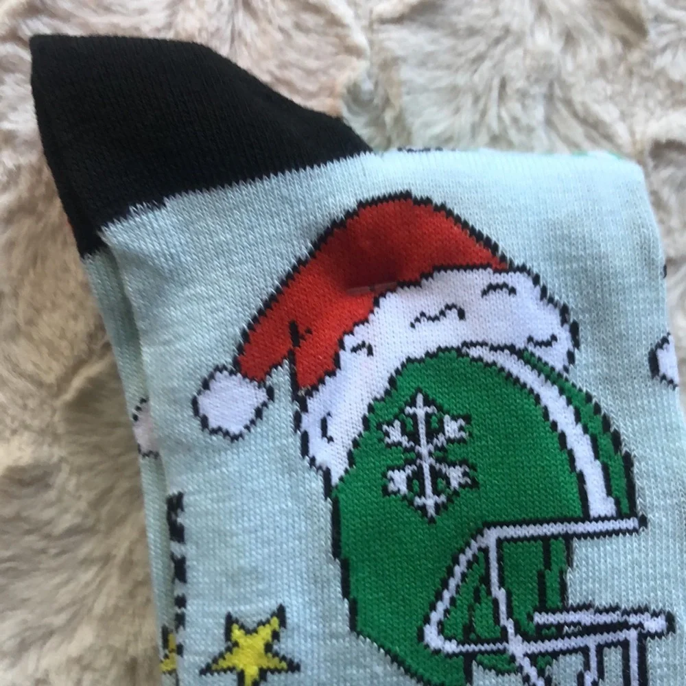 Festive Santa Football Christmas Socks
